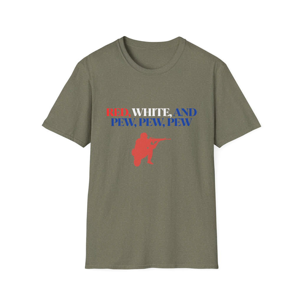 "Red, White, And Pew, Pew, Pew" T-Shirt