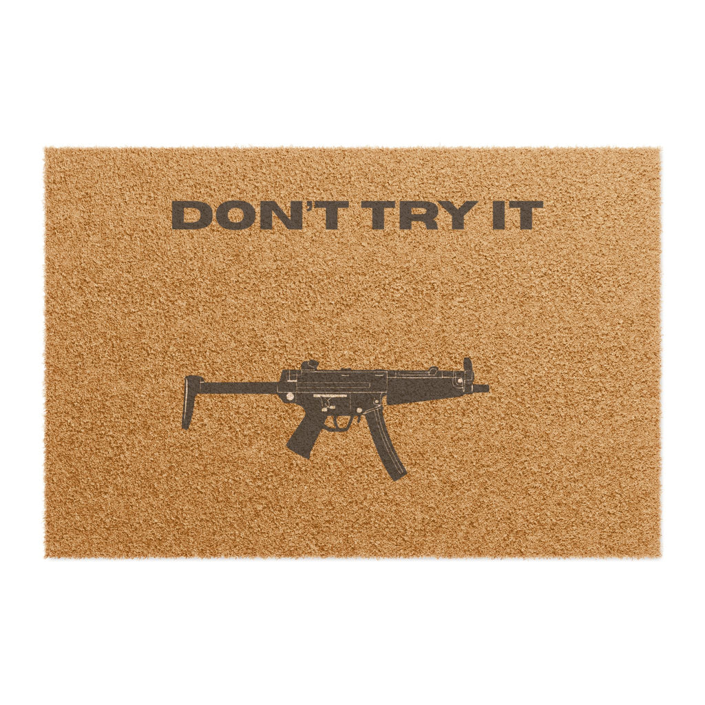 "Don't try it" Second Amendment inspired doormat