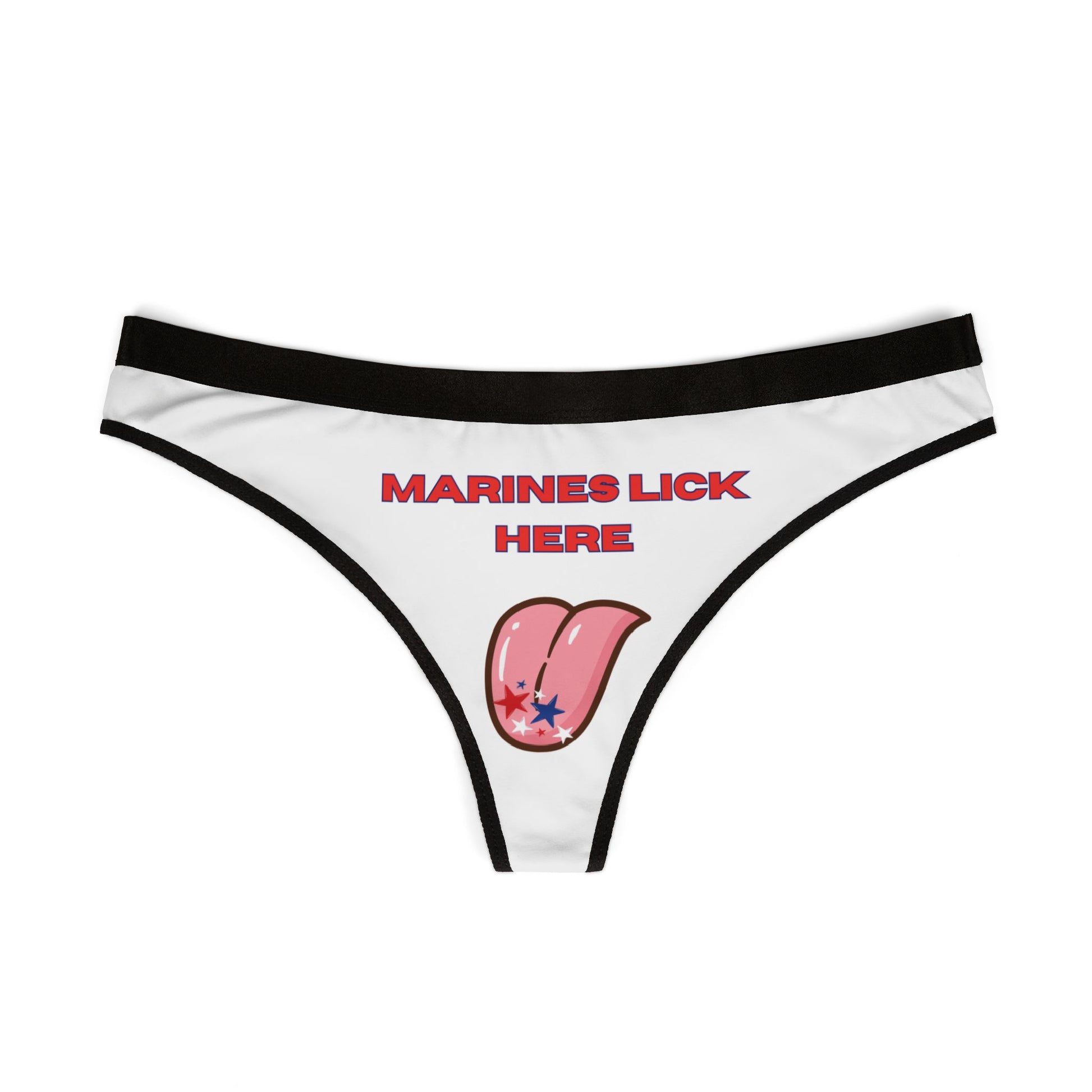 "Marines Lick Here" Woman's Thong Underwear