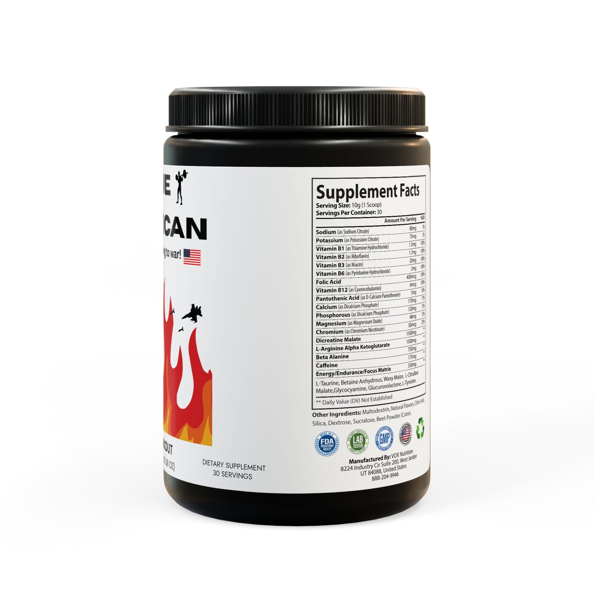 True American Pre-Workout Supplement (300g, 10.58oz)