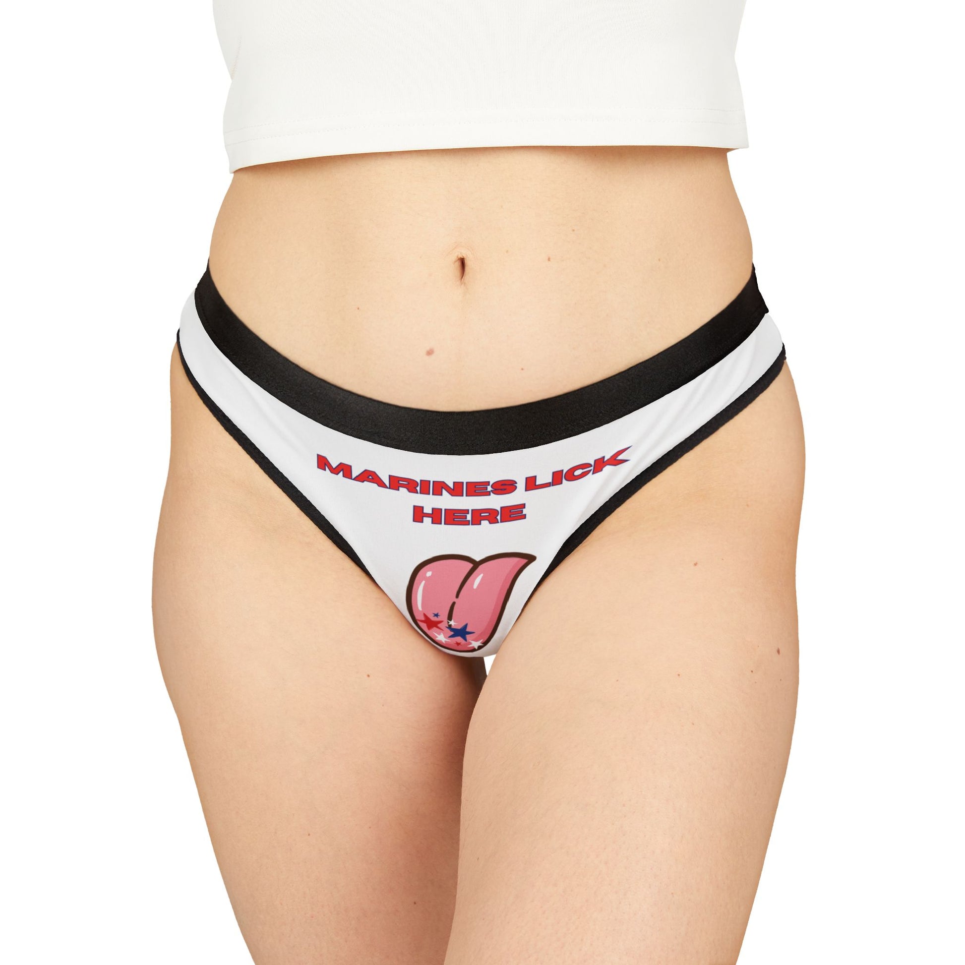 "Marines Lick Here" Woman's Thong Underwear